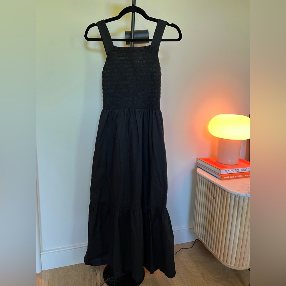 Everlane Black Tiered Maxi Sundress